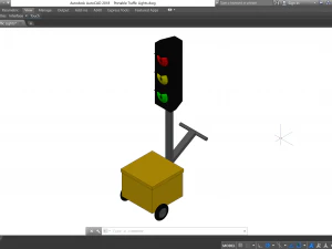 Portable Traffic Lights - Revit Family 3D Model