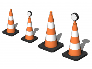 Traffic Cone - Revit Family 3D 모델