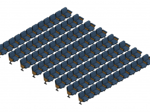 Parametric Audience Seating Array - Revit Family 3D Model