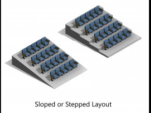 Parametric Audience Seating Array - Revit Family 3D Model