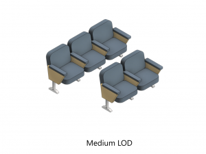 Parametric Audience Seating Array - Revit Family 3D Model