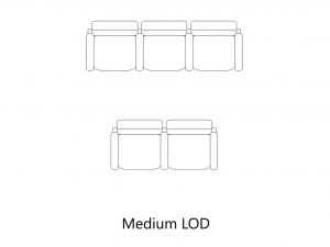 Parametric Audience Seating Array - Revit Family 3D Model