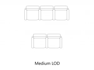 Parametric Audience Seating Array - Revit Family 3D Model