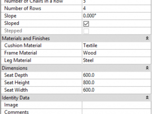 Parametric Audience Seating Array - Revit Family 3D Model