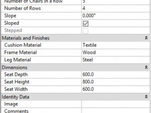 Parametric Audience Seating Array - Revit Family 3D Model
