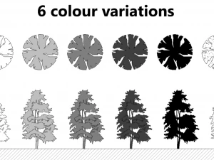 Tree Graphic Symbols - Revit Family Collection 3D Model