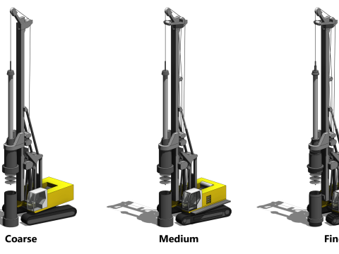 Drilling and Piling Rig - Revit Family Modelo 3D