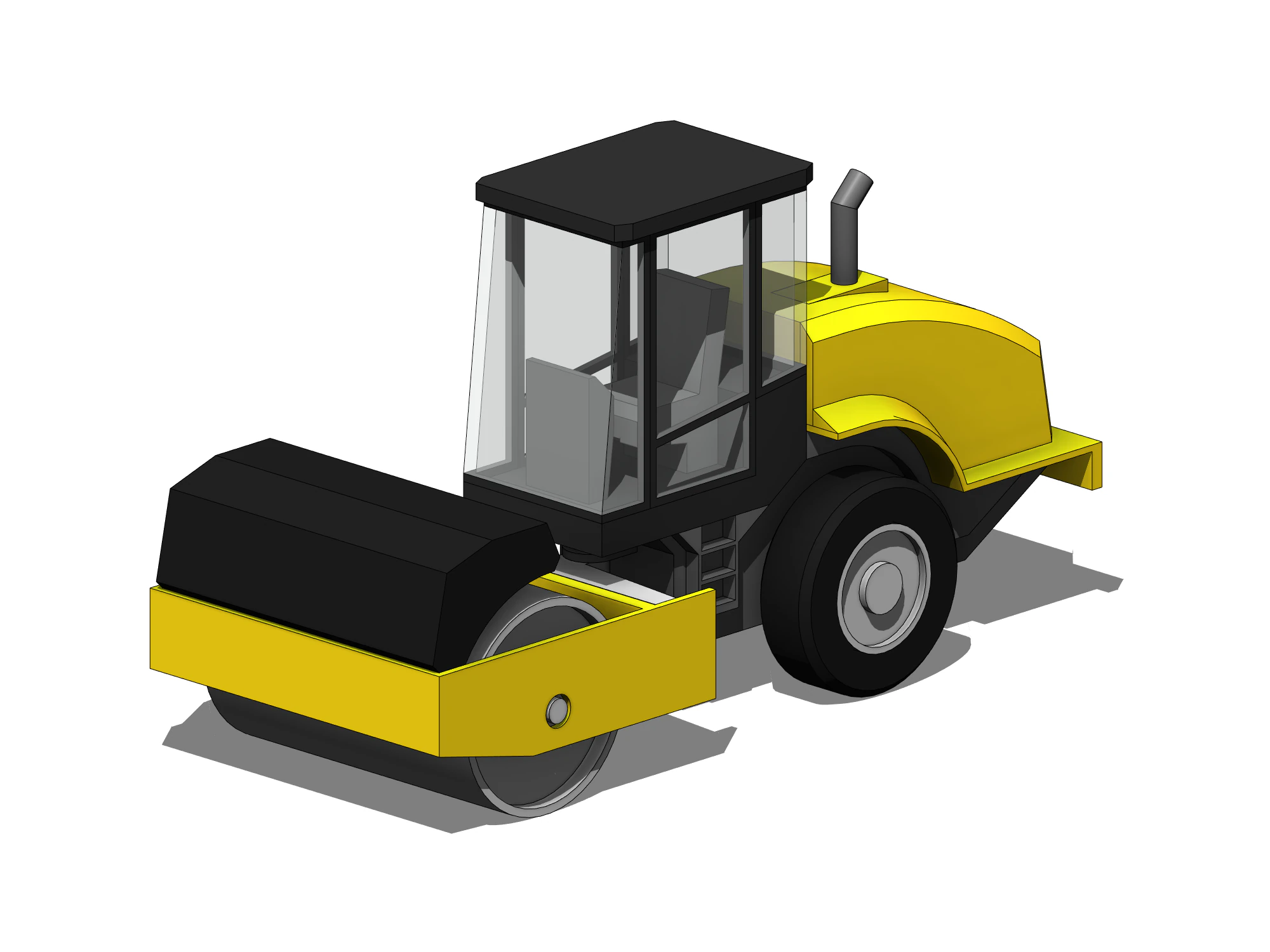 Road Roller - Revit Family 3D Model .c4d .max .obj .3ds .fbx .stl .blend 