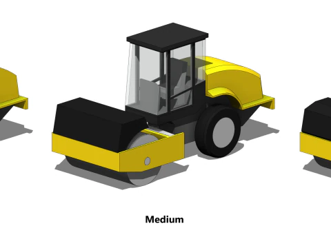 Road Roller - Revit Family 3D Model