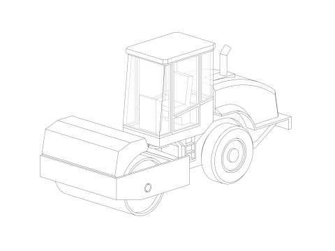 Road Roller - Revit Family 3D 모델