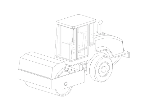 Road Roller - Revit Family 3D Model