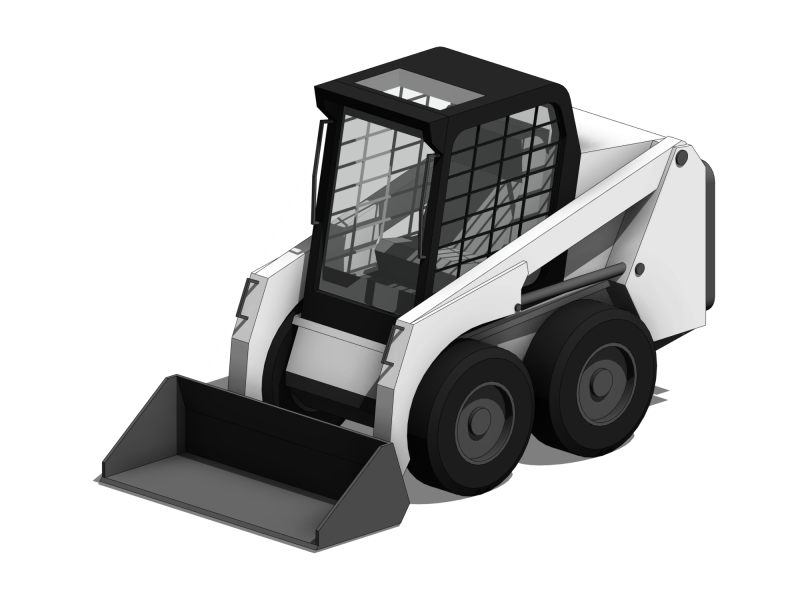 Skid-Steer-Loader - Revit Family 3Dモデル .c4d .max .obj .3ds .fbx .stl .blend 
