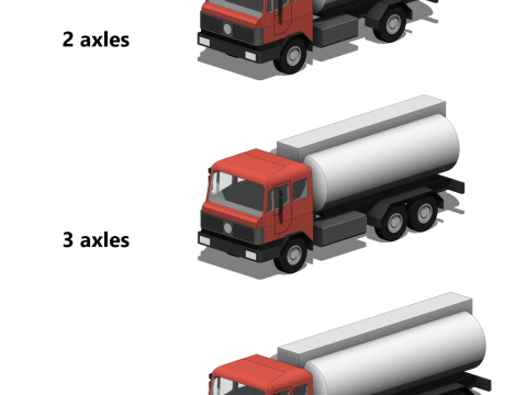 Tanker Truck - Revit Family 3Dモデル