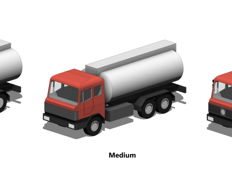 Tanker Truck - Revit Family 3Dモデル