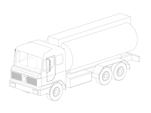 Tanker Truck - Revit Family 3D Model