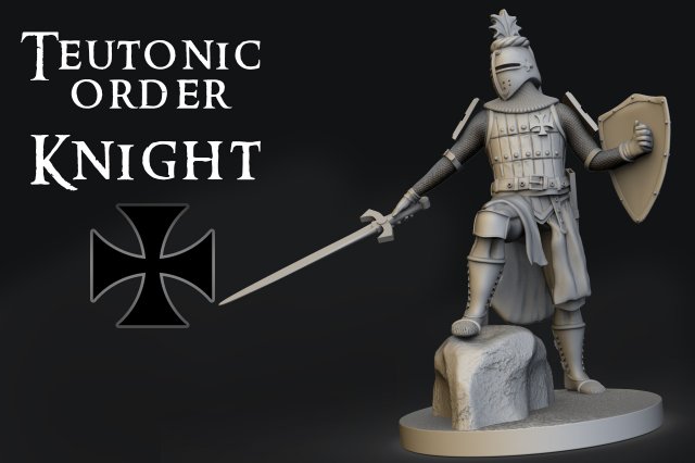 teutonic order knight 3D Print Model .c4d .max .obj .3ds .fbx .stl .blend 