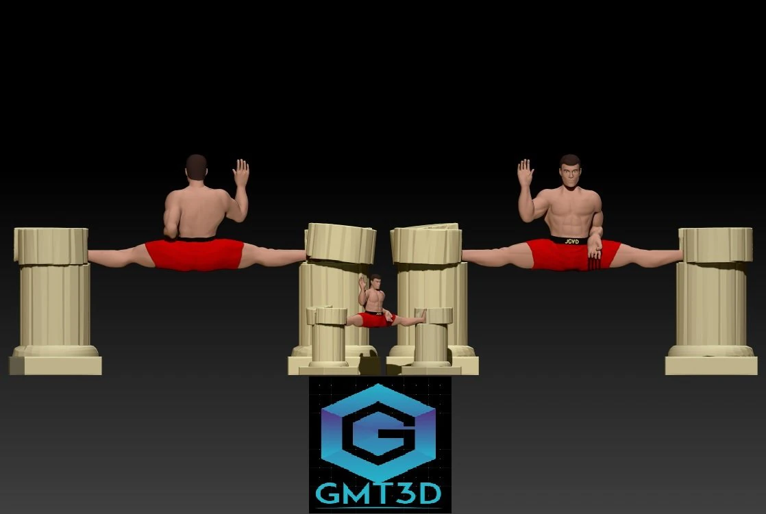 young jcvd 3D Print Model .c4d .max .obj .3ds .fbx .stl .blend 