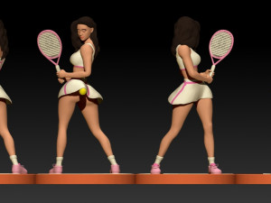 sexy tennis woman 3D Print Model