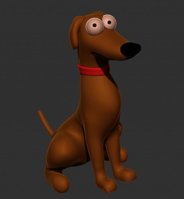 Simpsons little santa Modèles 3D en vedette .c4d .max .obj .3ds .fbx .stl .blend 