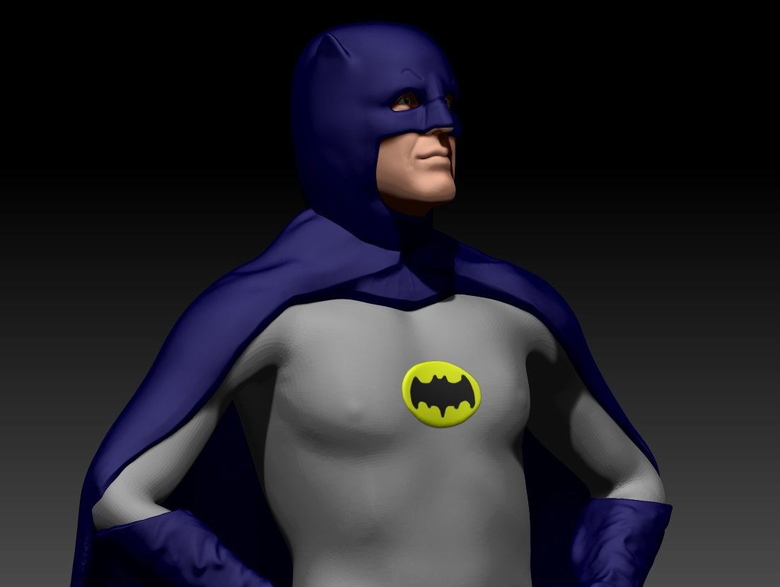 Batman 1966 -Adam West- 3D Print Model in Man 3DExport
