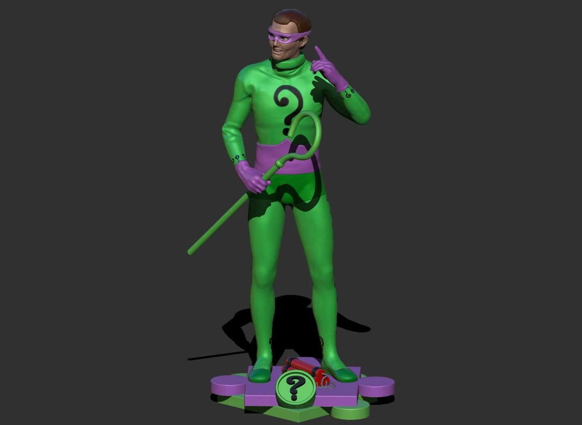THE RIDDLER 66 -FRANK GORSHIN- 3D Print Model .c4d .max .obj .3ds .fbx .stl .blend