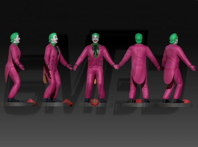 JOKER 1966 Cesar Romero Modello di stampa 3D .c4d .max .obj .3ds .fbx .stl .blend 