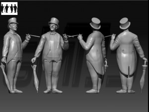 THE PINGUIN 1966 Burgess Meredith Modèles 3D en vedette