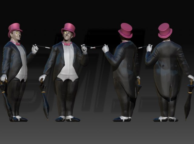 THE PINGUIN 1966 Burgess Meredith Modèles 3D en vedette .c4d .max .obj .3ds .fbx .stl .blend 