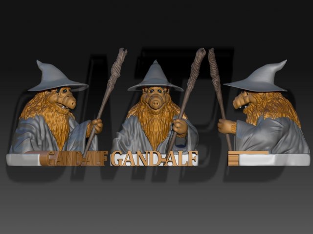 Gand-Alf the grey 3D-Druckmodell .c4d .max .obj .3ds .fbx .stl .blend 