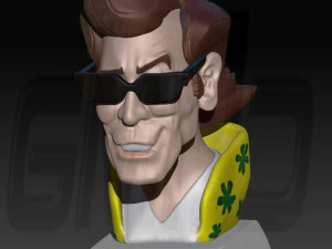 Ace ventura - Cartoon caricature bust - 3D Print Model