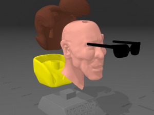 Ace ventura - Cartoon caricature bust - 3Dプリントモデル