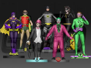 Batman Movie 1966 characters collection 3D Print Model