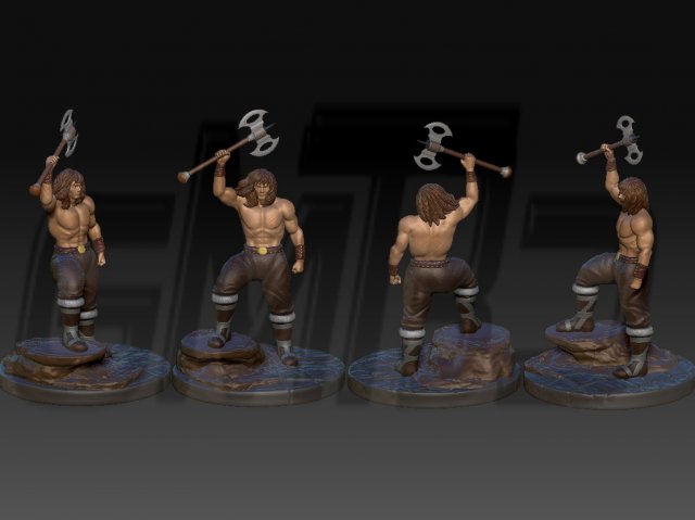 Barbarian 3Dプリントモデル .c4d .max .obj .3ds .fbx .stl .blend 
