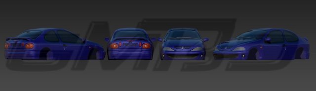 Renault Megane coupe I 3D Print Model .c4d .max .obj .3ds .fbx .stl .blend 