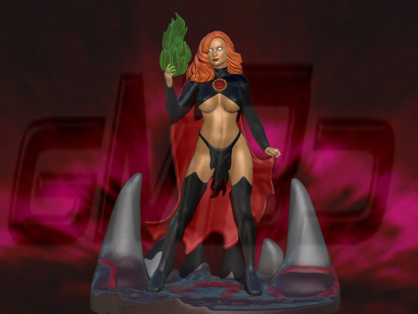 -X-Men- Madelyne Pryor The Queen Goblin 3D Print Model .c4d .max .obj .3ds .fbx .stl .blend 