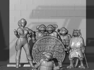 Diorama TMNT cartoon 87 3D Print Model
