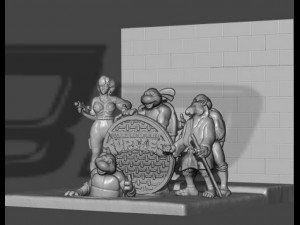 Diorama TMNT cartoon 87 3D Print Model