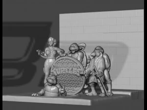 Diorama TMNT cartoon 87 3D Print Model