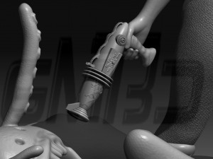 Space Woman vintage 3Dプリントモデル