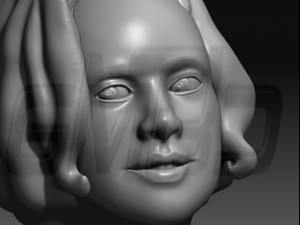 Space Woman vintage 3Dプリントモデル