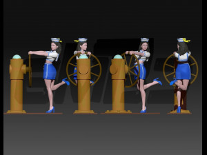 Sailor woman 3D Print Model