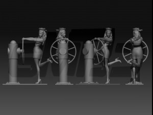 Sailor woman Model Cetak 3D