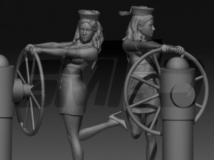 Sailor woman Model Cetak 3D