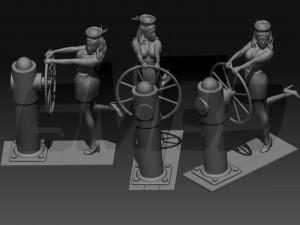 Sailor woman Model Cetak 3D