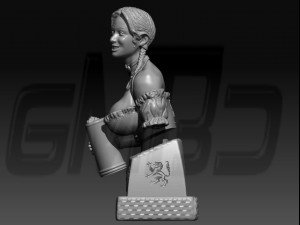 Pretty Fraulein oktoberfest Bust 3D Print Model