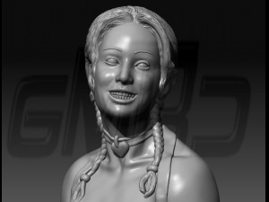 Pretty Fraulein oktoberfest Bust 3D Print Model
