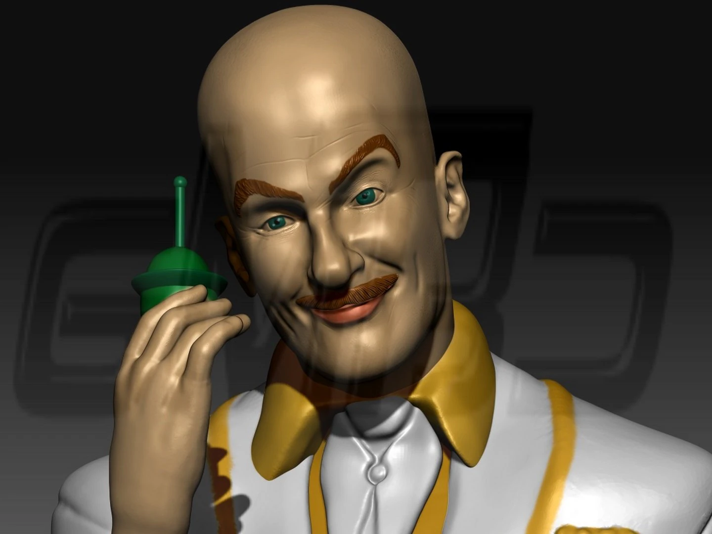 EggHead - Vincent Price - 3D Print Model .c4d .max .obj .3ds .fbx .stl .blend