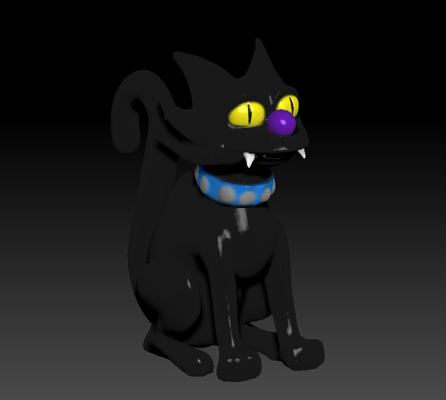 Snowball Simpson 3D Print Model .c4d .max .obj .3ds .fbx .stl .blend 