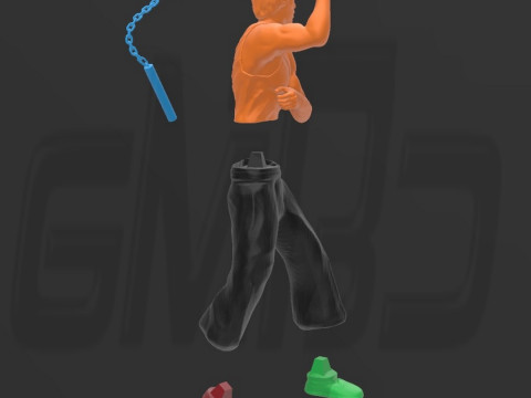 Bruce Lee Nunchaku Modello di stampa 3D
