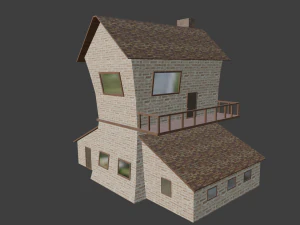 दो मंजिल का घर 3D मॉडल